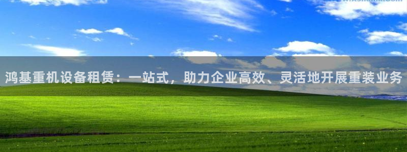辉达娱乐登录：鸿基重机设备租赁：一站式，助力企业高效、灵活地