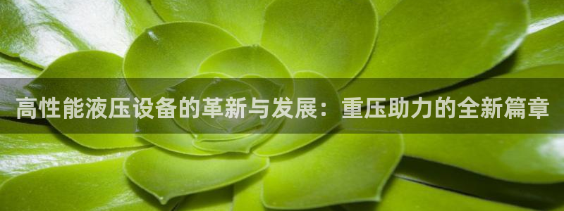 辉达娱乐丶39444：高性能液压设备的革新与发展：重压助力的