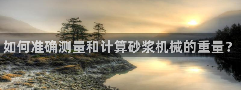 辉达平台注册：如何准确测量和计算砂浆机械的重量？