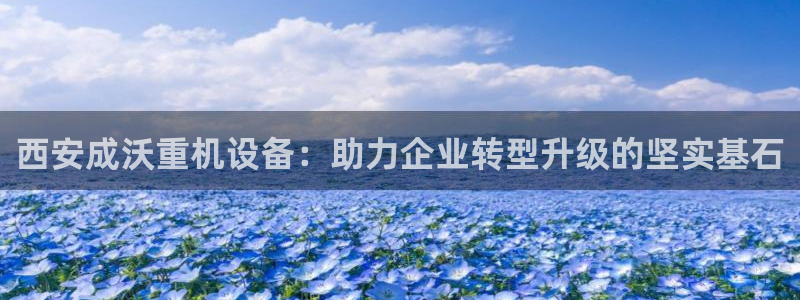 辉达平台官网下载：西安成沃重机设备：助力企业转型升级的坚实基