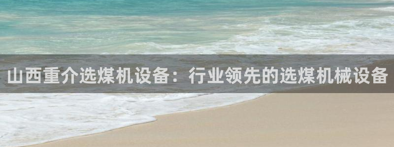 辉达平台官网下载：山西重介选煤机设备：行业领先的选煤机械设备