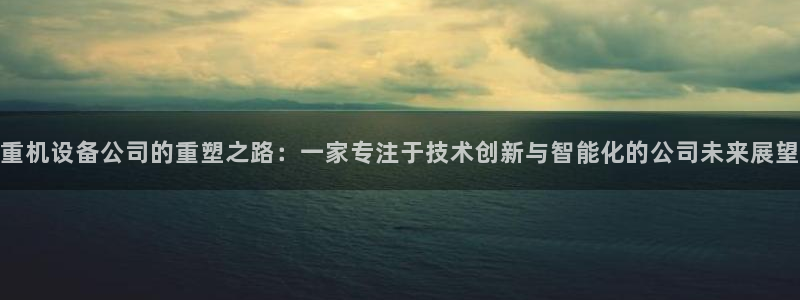 辉达娱乐官网：重机设备公司的重塑之路：一家专注于技术创新与智